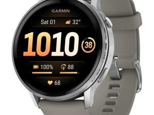 Garmin Venu 4 GPS Smartwatch - 45mm - Schwarz/Silber/Grau