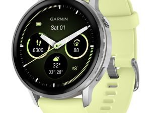 Garmin Venu 4 GPS Smartwatch - 45mm - Silber/Zitrone