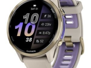 Garmin Forerunner 970 GPS Smartwatch - French Gray/Softgold Titan